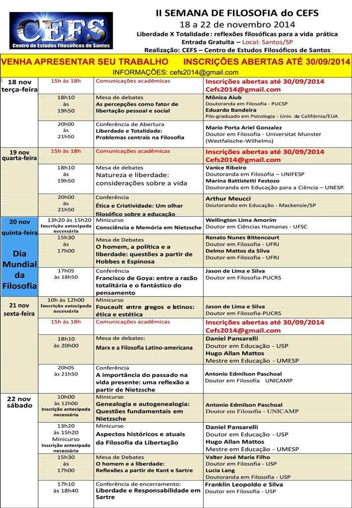 Semana de Filosofia 2014